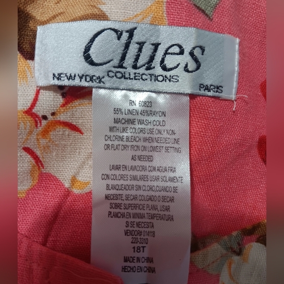 CLUES Maxi Dresses 55% Linen, 45% Rayon - Picture 2 of 6